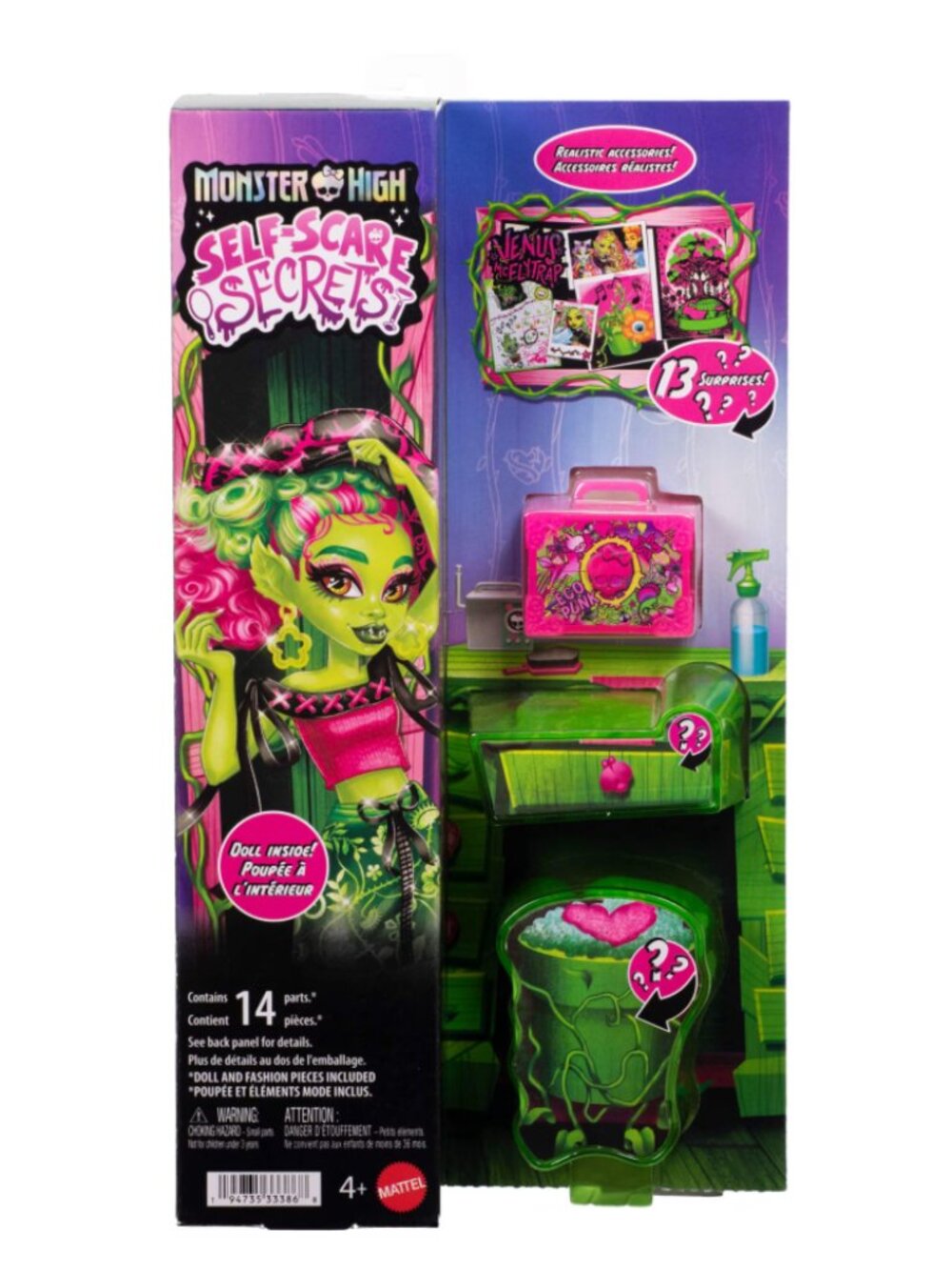 NEW Mattel Monster High Self-Scare Secrets Venus McFlytrap Doll 13 Surprises